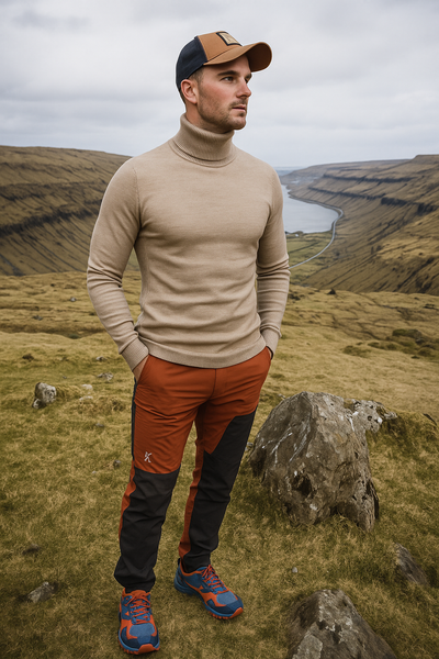 Breathable Men's Turtleneck Sweater