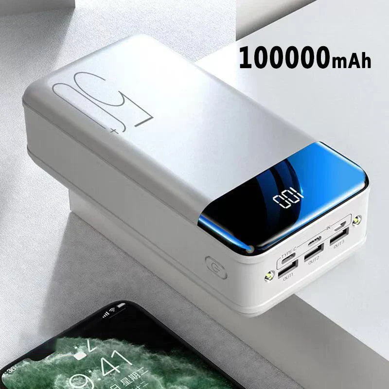 100,000 mAh Fast-Charge Portable Power Bank