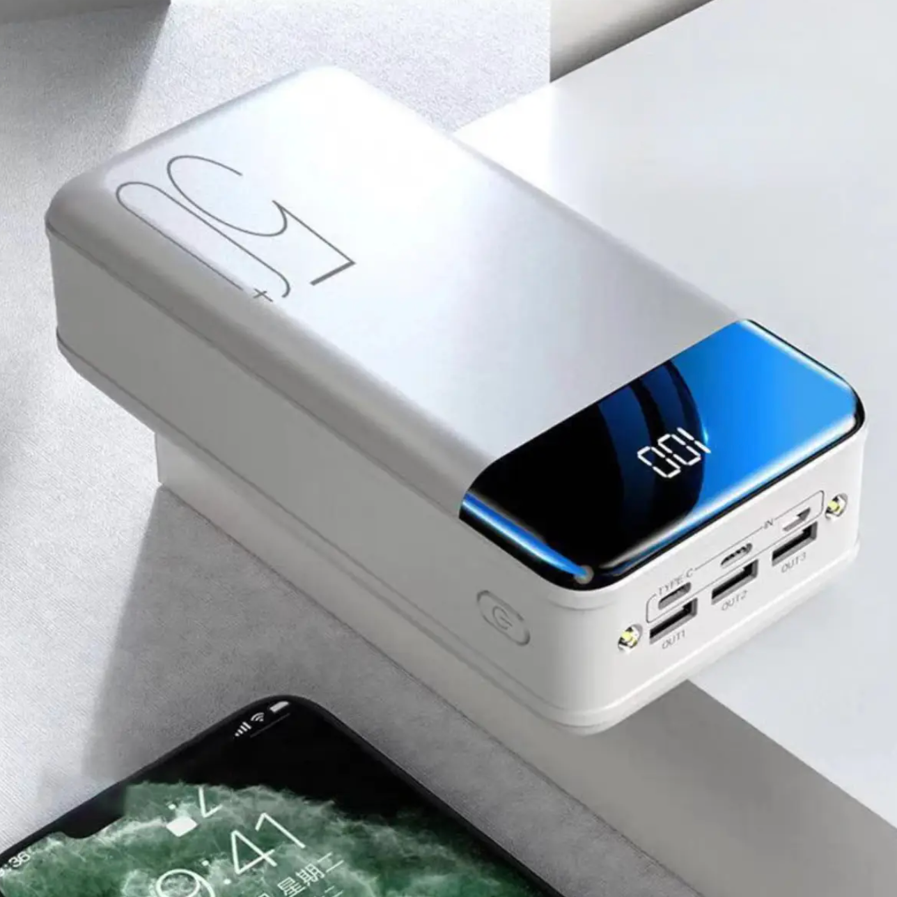 100,000 mAh Fast-Charge Portable Power Bank