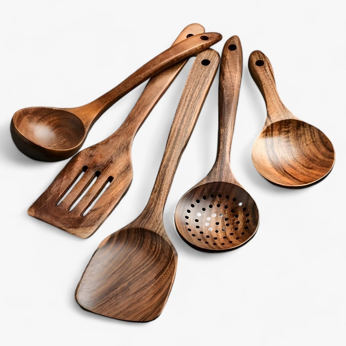 Wooden Kitchen Cooking Utensil 11pcs Set