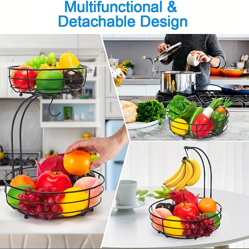 2-Tier Fruit Basket Kitchen Organizer