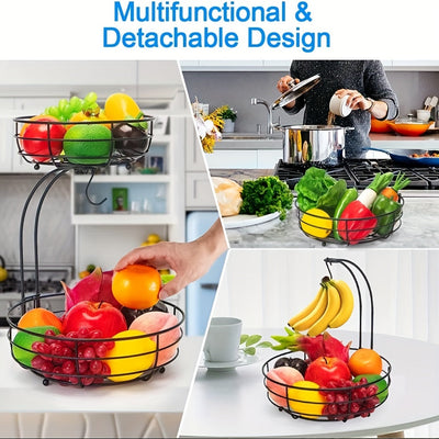 2-Tier Fruit Basket Kitchen Organizer
