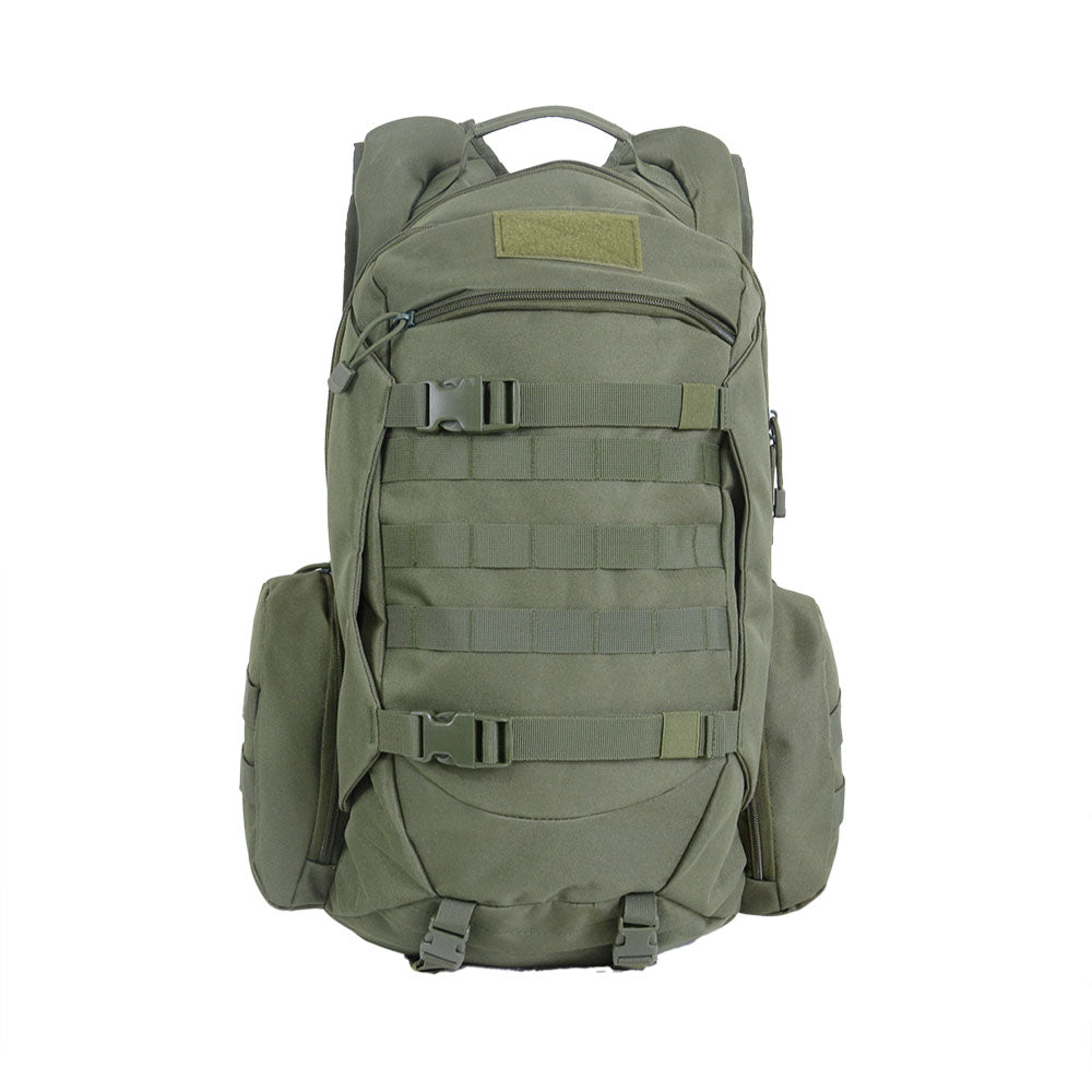 45L tactical hiking rucksack with durable material, ergonomic design and multiple compartments.
