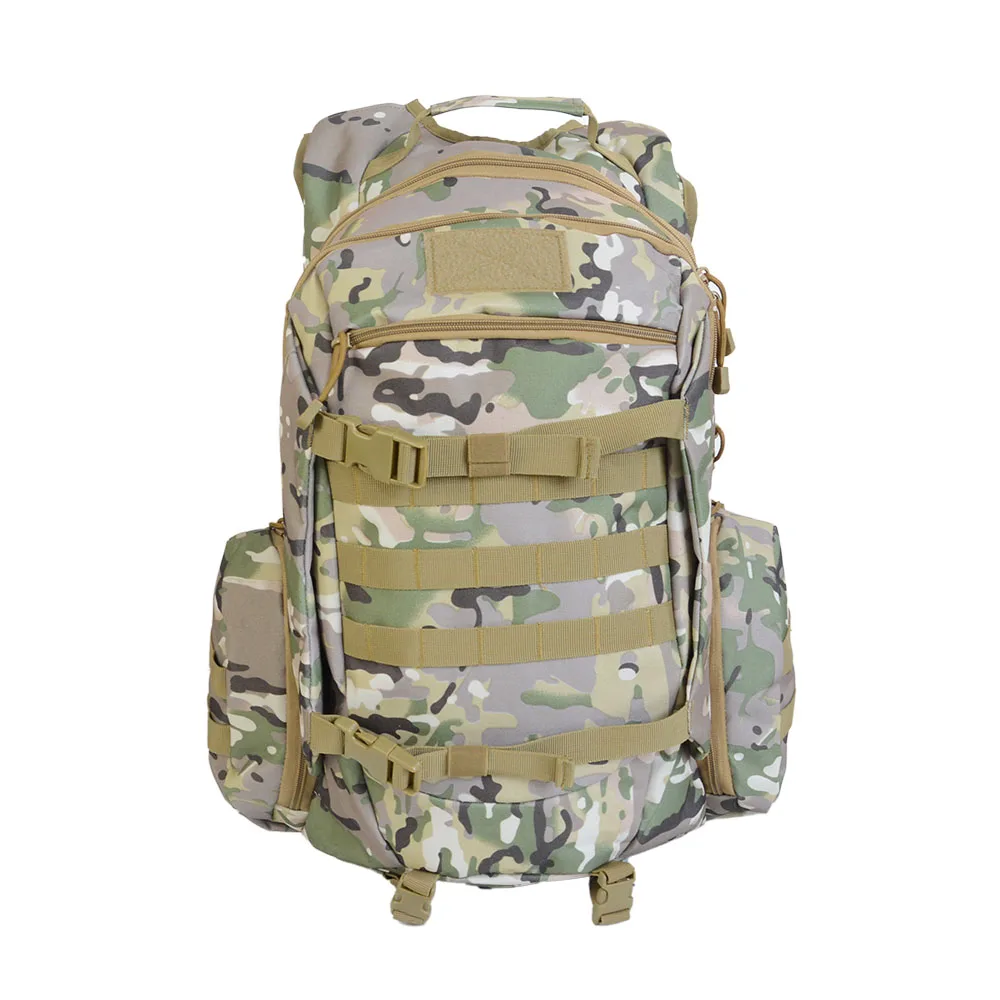 45L tactical hiking rucksack with durable material, ergonomic design and multiple compartments.