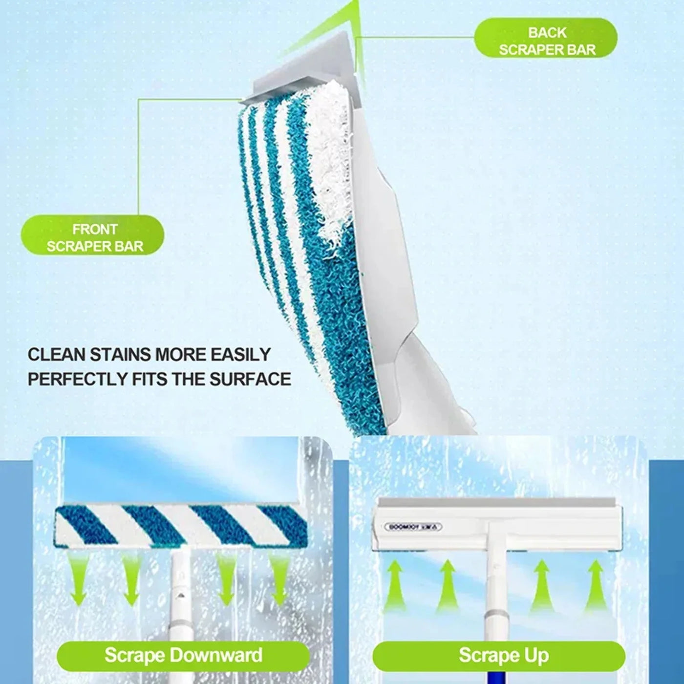 3-in-1 Adjustable Squeegee Window Cleaner