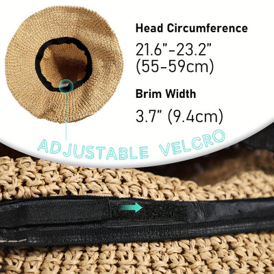 Crochet Boho Summer Straw Hat