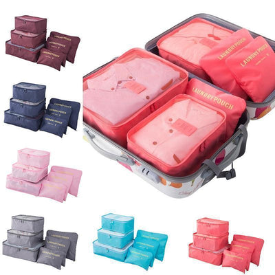 6-Piece Set Storage Cubes Travel Bags