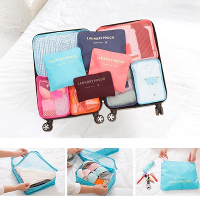 6-Piece Set Storage Cubes Travel Bags