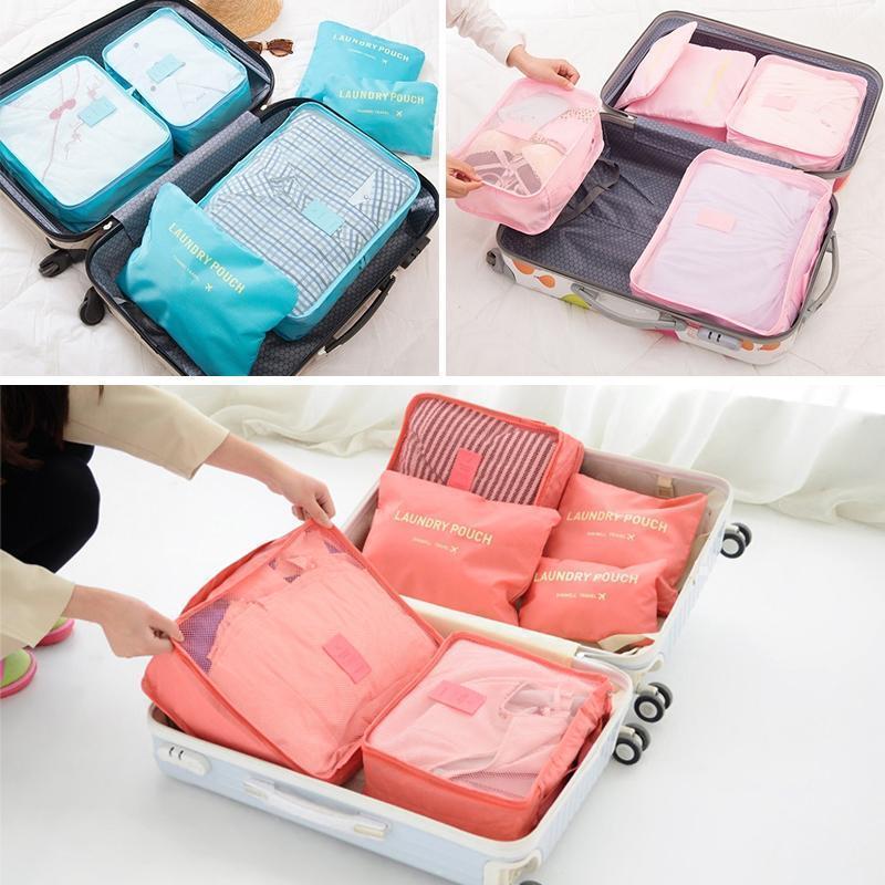 6-Piece Set Storage Cubes Travel Bags