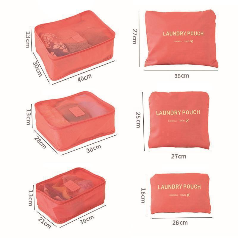 6-Piece Set Storage Cubes Travel Bags