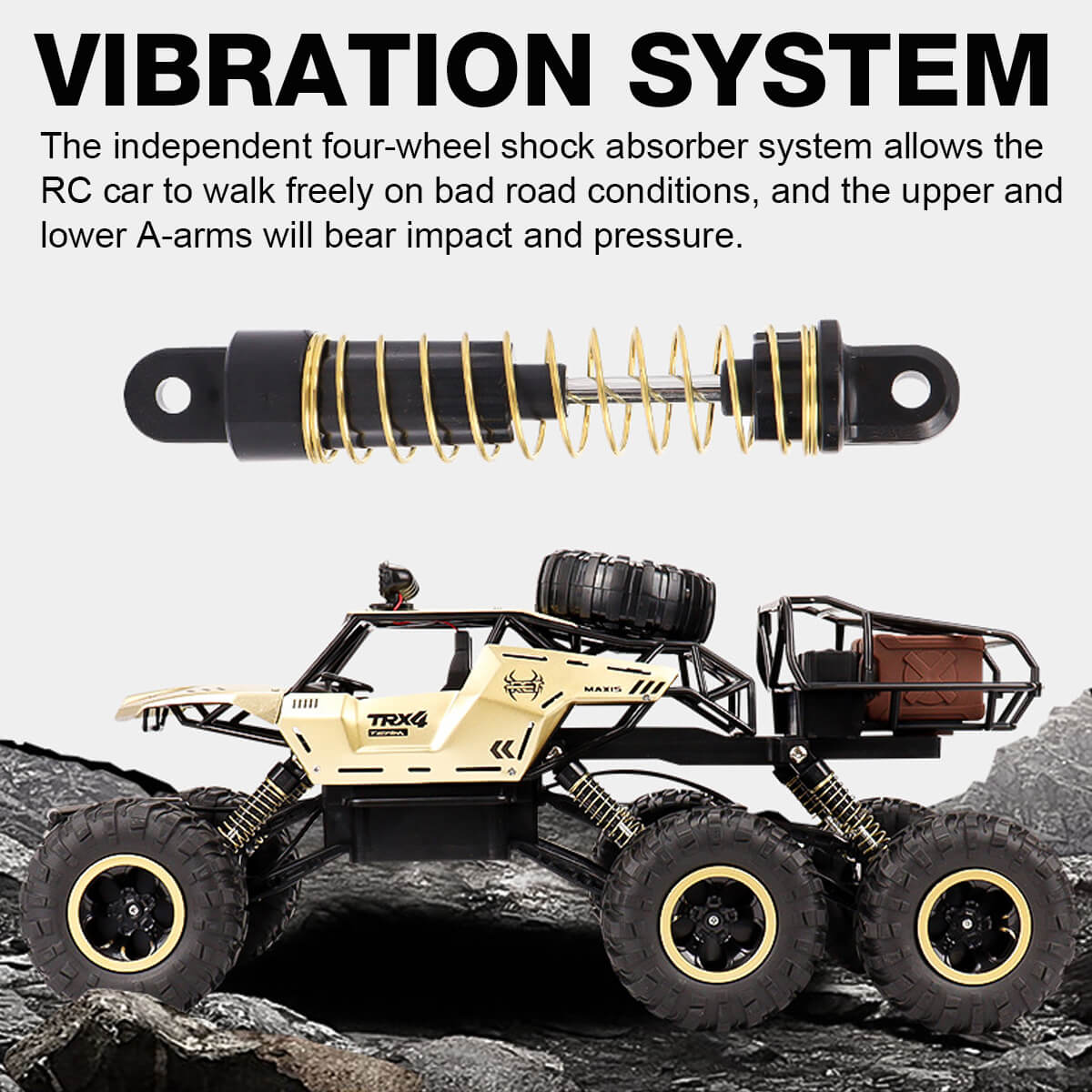 6-Wheel RC Monster Truck Toy