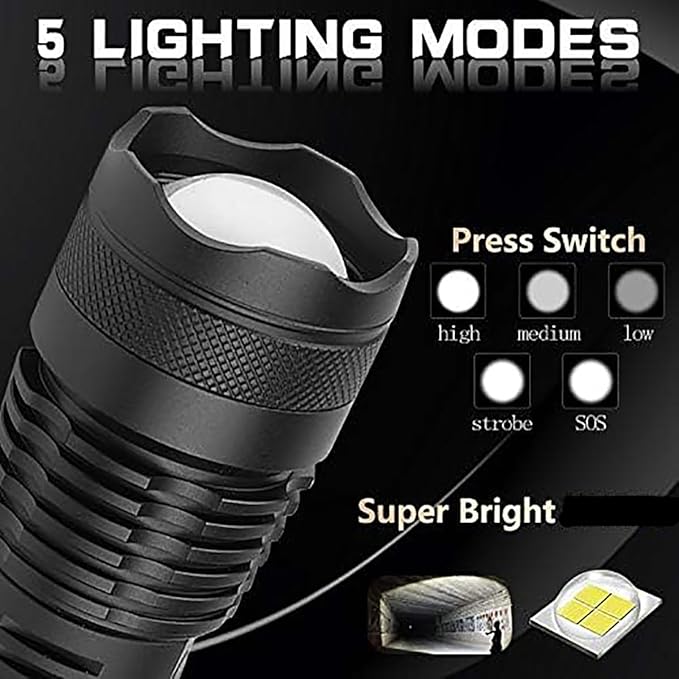 High-Power Rechargeable LED Flashlight
