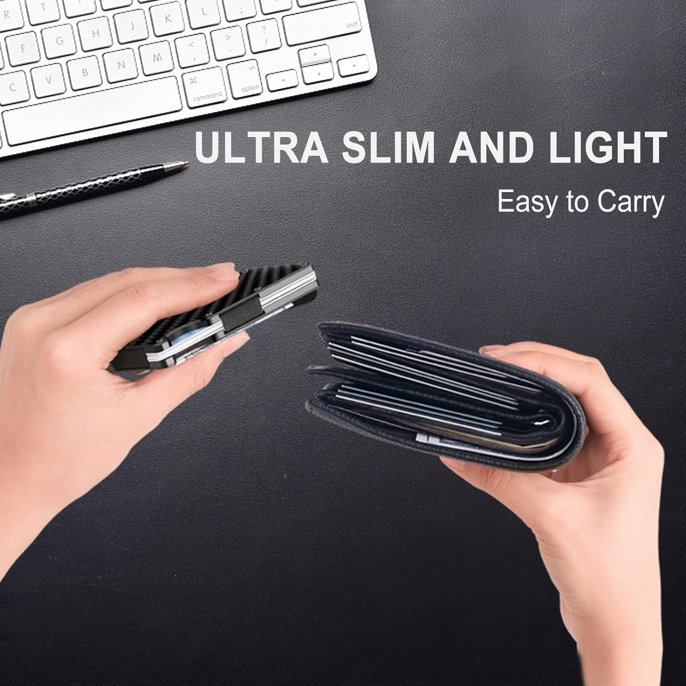 Slim RFID-Blocking Carbon Fiber Wallet