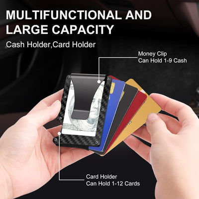 Slim RFID-Blocking Carbon Fiber Wallet
