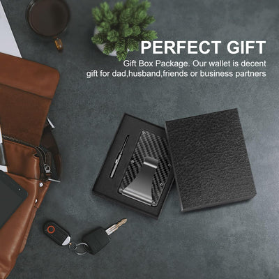 Slim RFID-Blocking Carbon Fiber Wallet