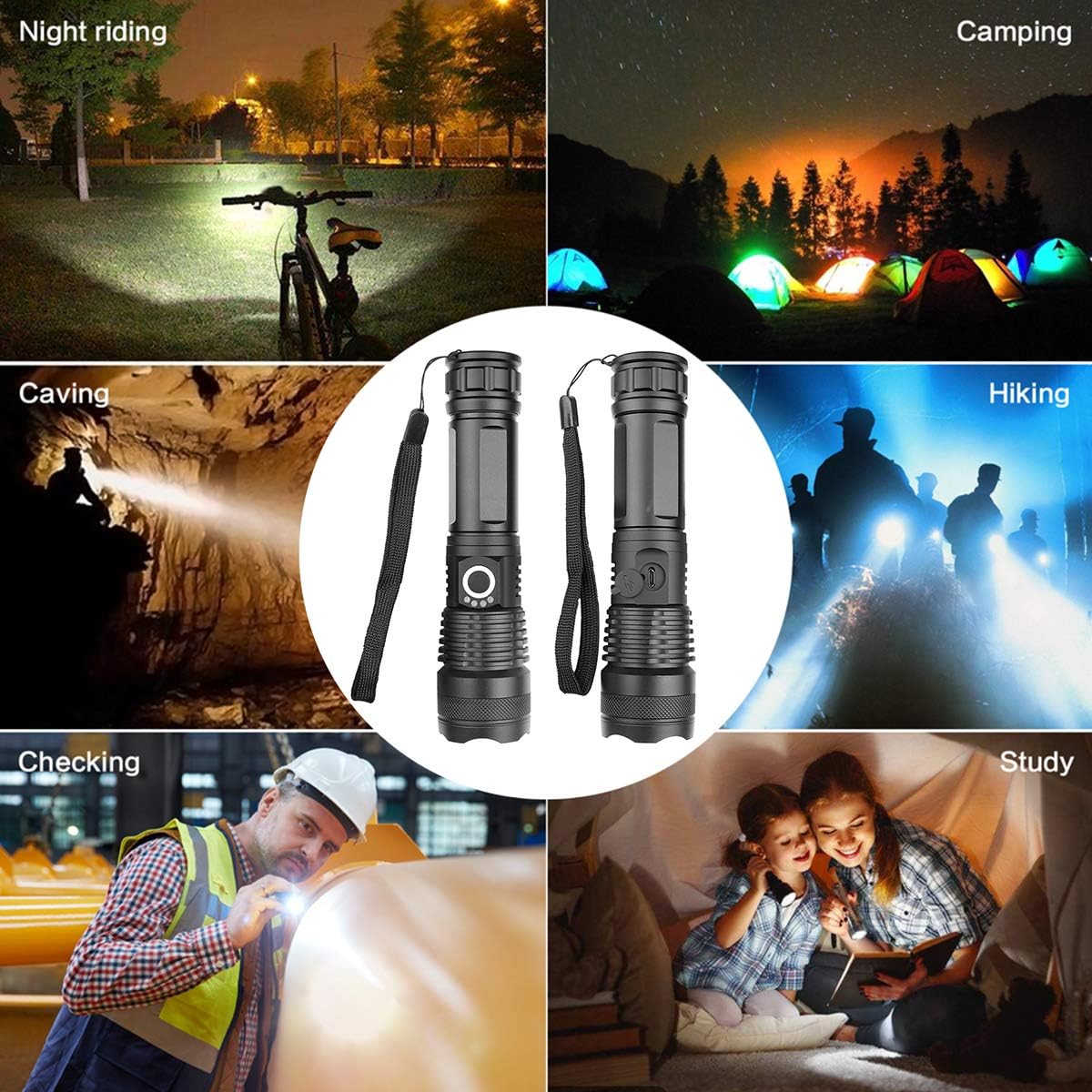 High-Power Rechargeable LED Flashlight