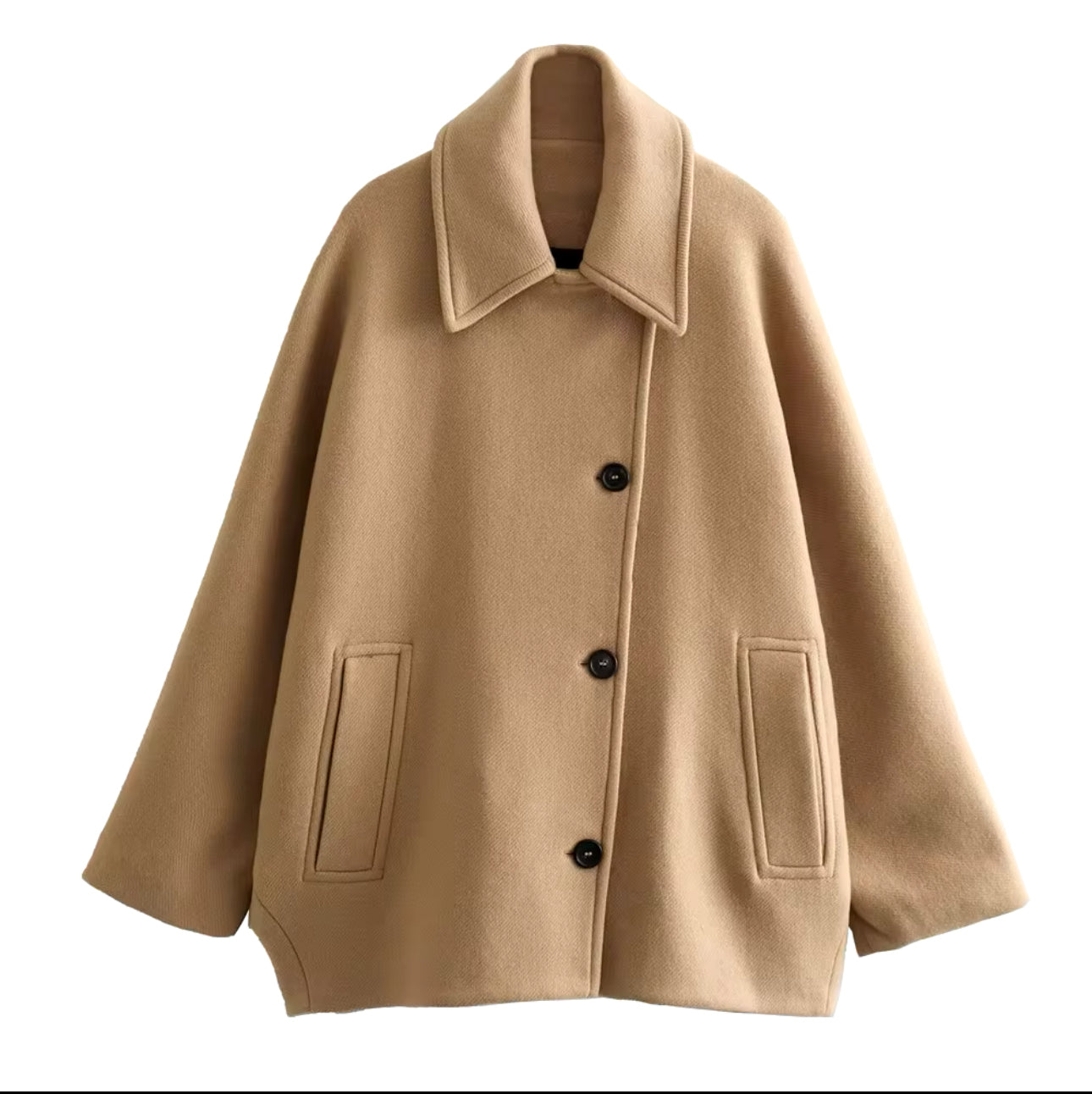 Elegant Oversized Wool Coat Women