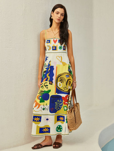 Multi-Color Summer Women's Maxi Dress