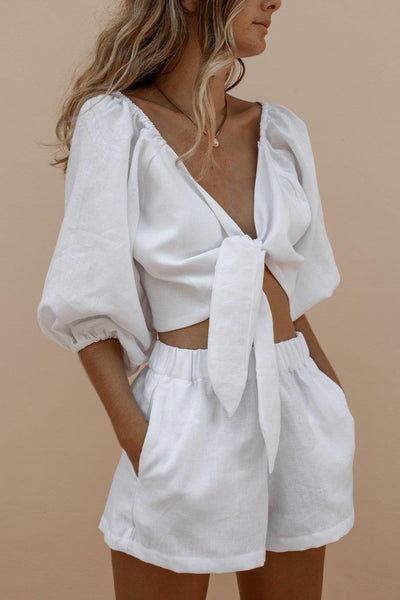 White Summer Co-Ord Set Women