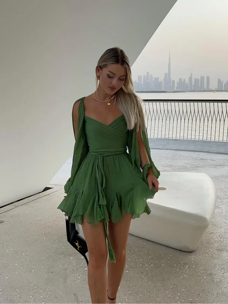 Elegant Chiffon Mini Dress