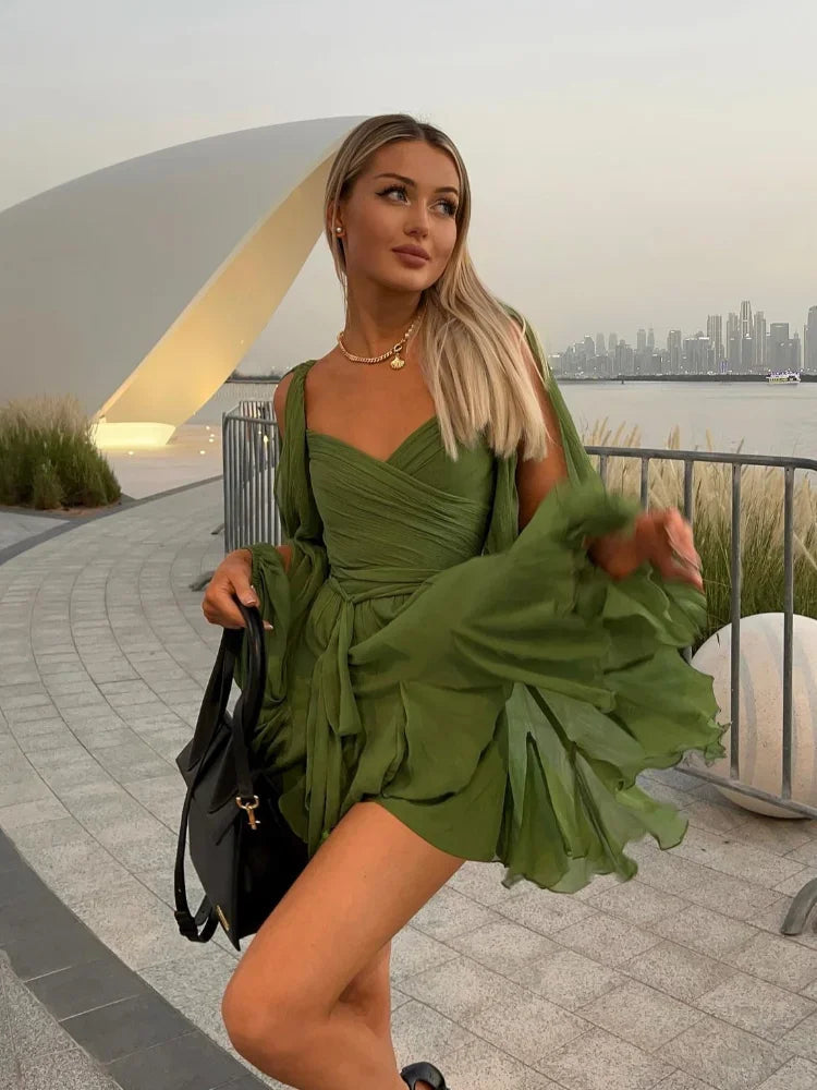 Elegant Chiffon Mini Dress