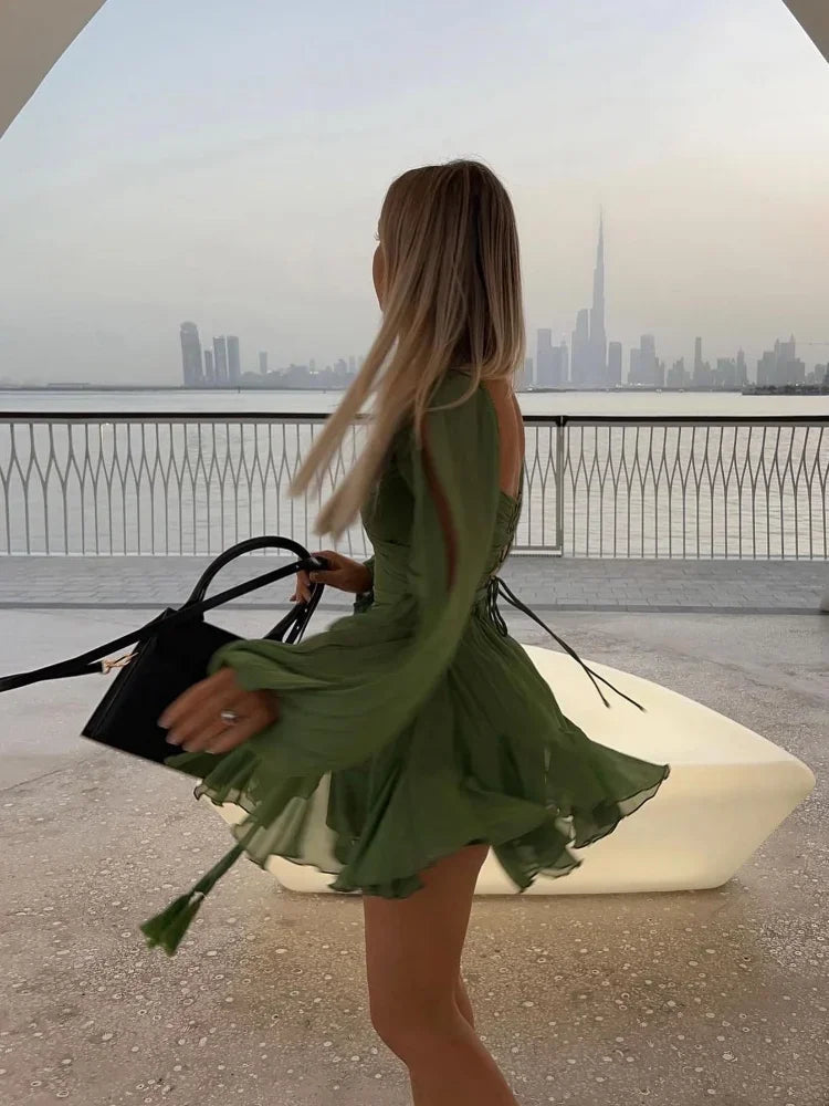 Elegant Chiffon Mini Dress