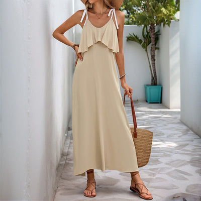 Tie Straps Summer Maxi Dress Women