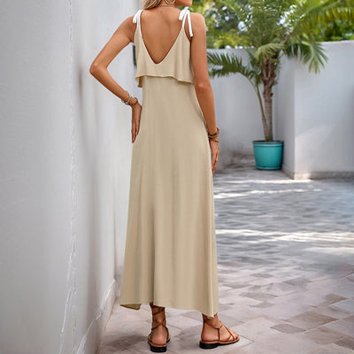 Tie Straps Summer Maxi Dress Women