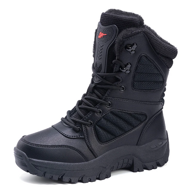 Waterproof winter boots with plush lining and hard-wearing grip for snowy conditions.