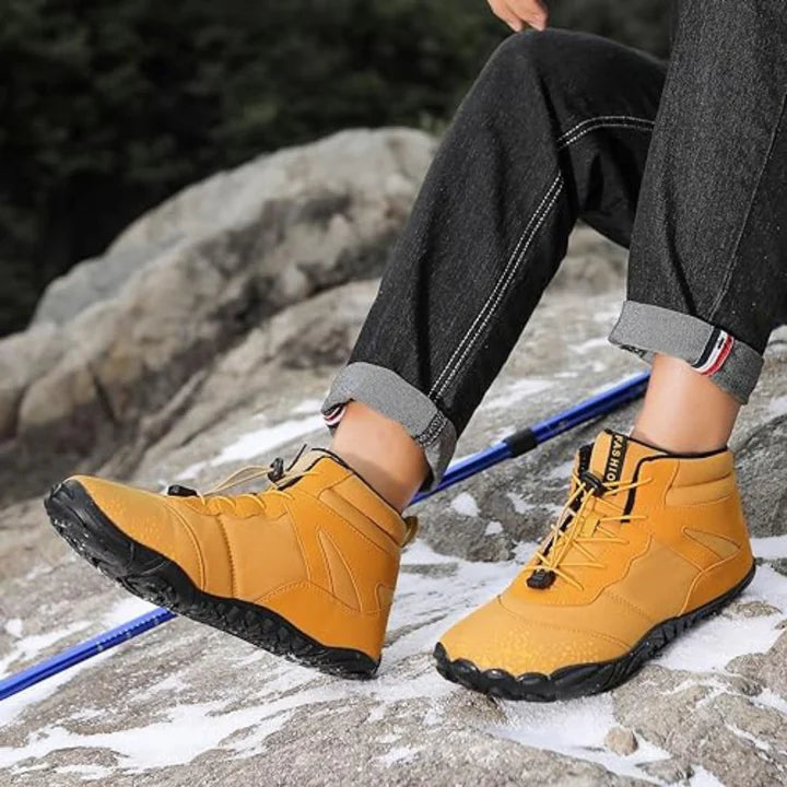 Durable, waterproof hiking boots with a flexible sole and breathable design for outdoor adventures.
