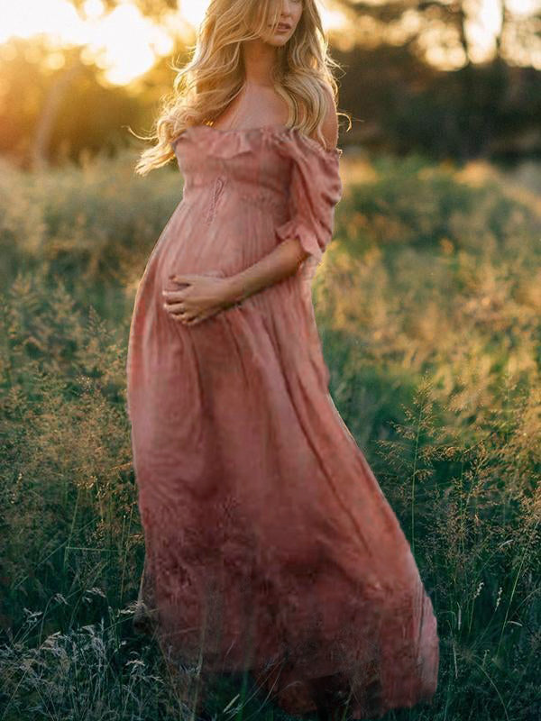 Off Shoulder Women's Maternity Dress