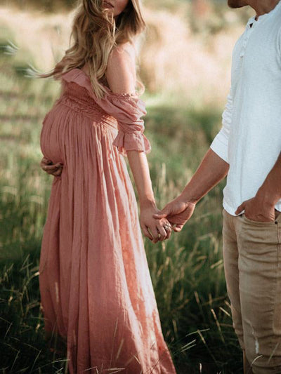 Off Shoulder Women's Maternity Dress