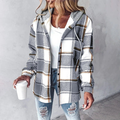 Classic Hooded Checked Sweatshirt