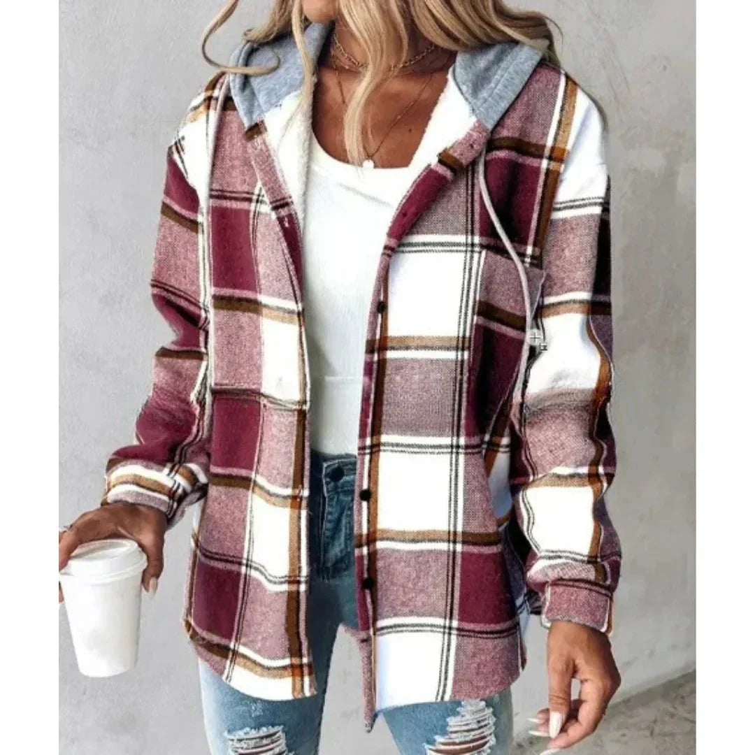 Classic Hooded Checked Sweatshirt