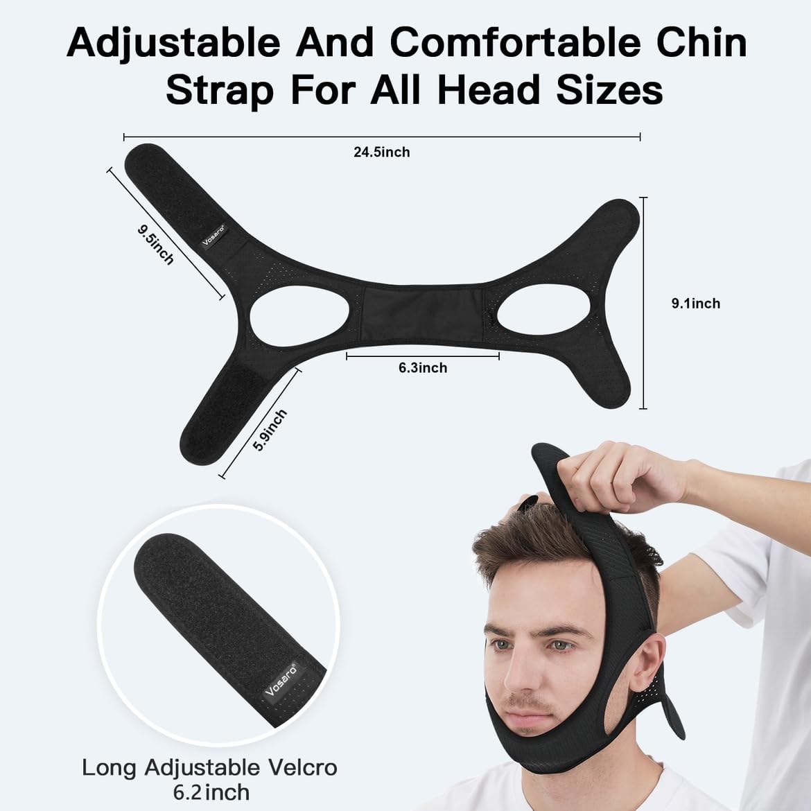 Adjustable Anti-Snore Chin Strap