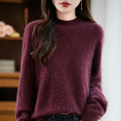 Winter Wool High-Neck Women's Jumper