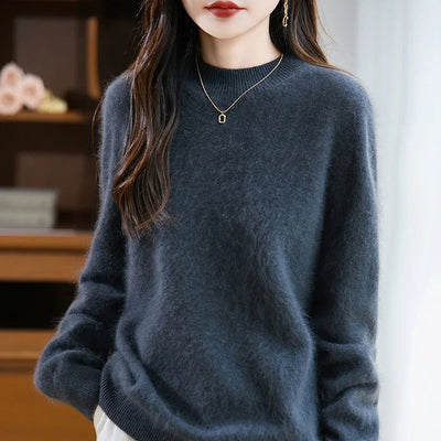 Winter Wool High-Neck Women's Jumper