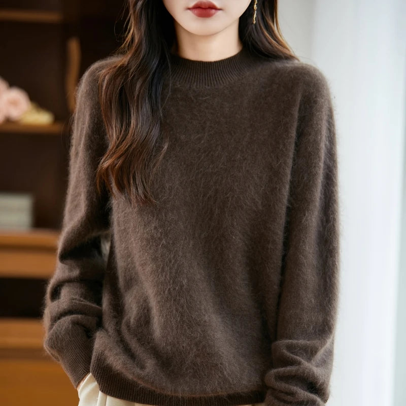Winter Wool High-Neck Women's Jumper
