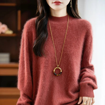 Winter Wool High-Neck Women's Jumper
