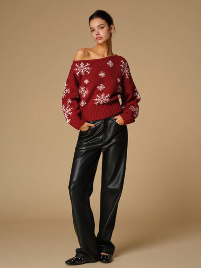 Asymmetrical Christmas Jumper Women