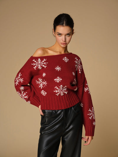 Asymmetrical Christmas Jumper Women