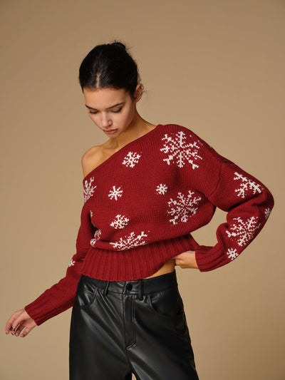 Asymmetrical Christmas Jumper Women