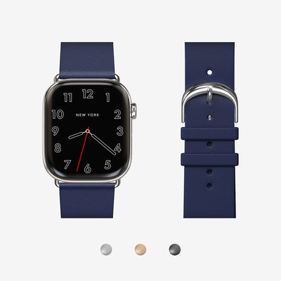 Blue Leather Apple Watch Unisex