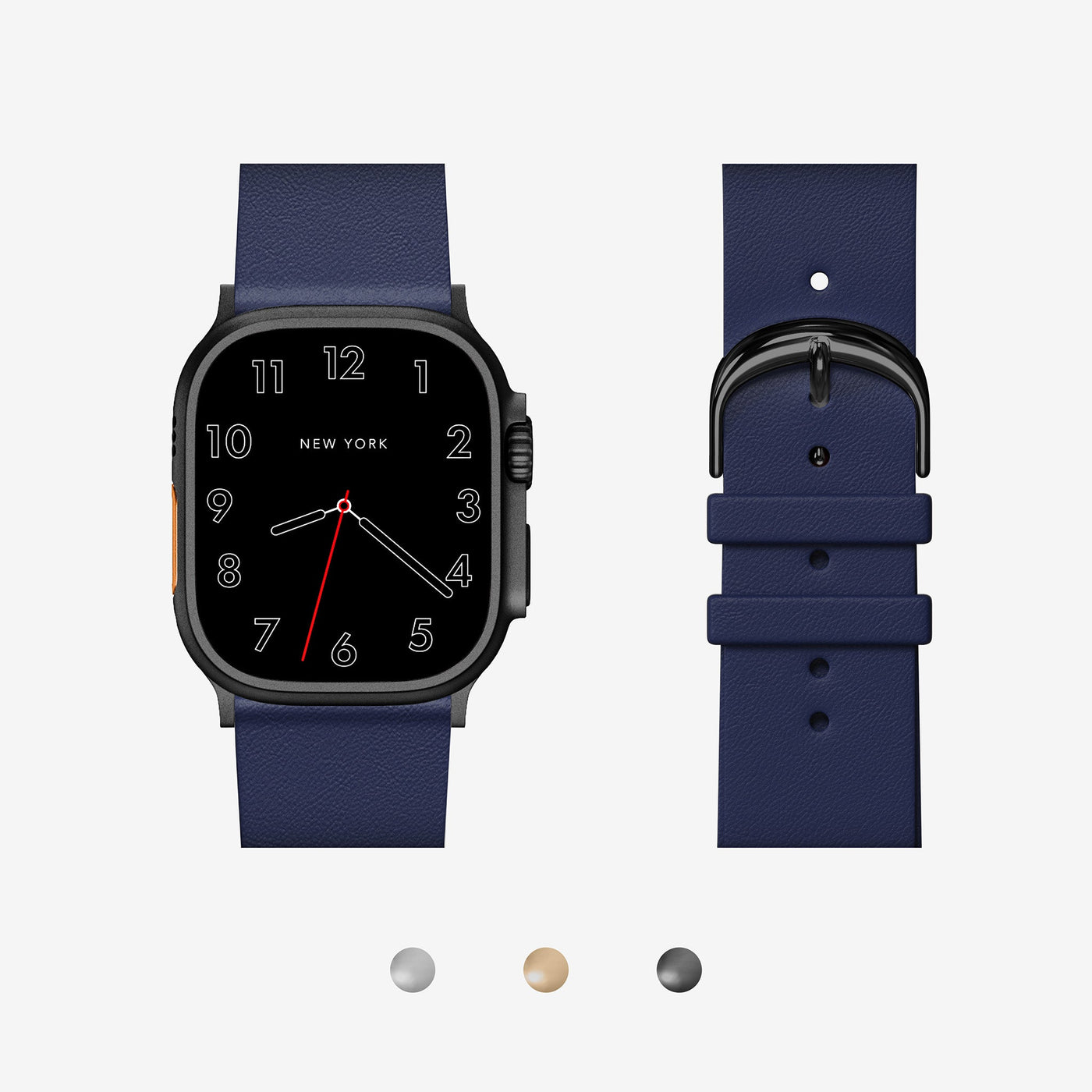 Blue Leather Apple Watch Unisex