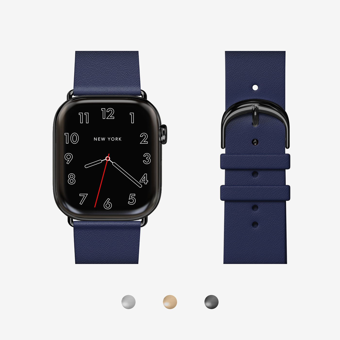 Blue Leather Apple Watch Unisex