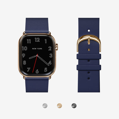 Blue Leather Apple Watch Unisex
