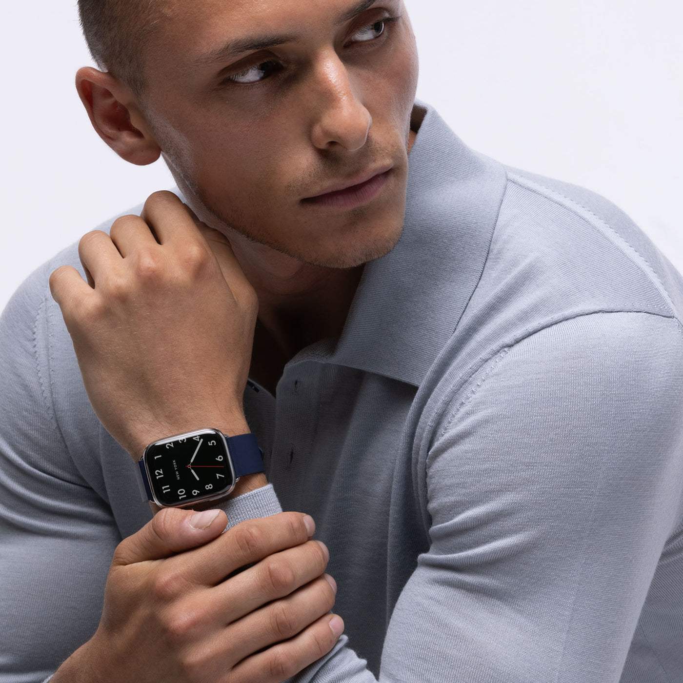 Blue Leather Apple Watch Unisex