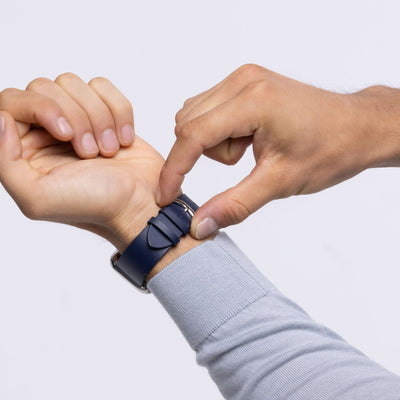 Blue Leather Apple Watch Unisex