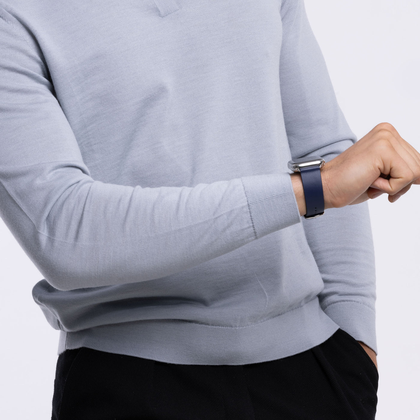 Blue Leather Apple Watch Unisex