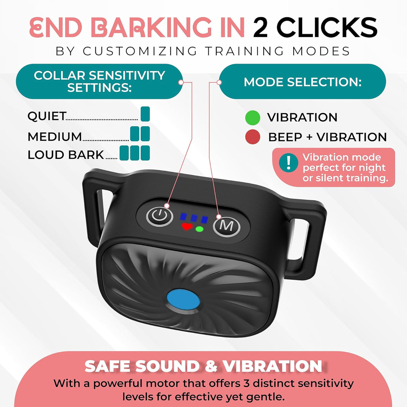 Adjustable Anti-Bark Dog's Collar